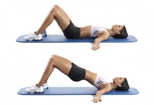 two legged glute bridge