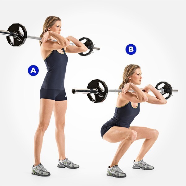barbell front squats