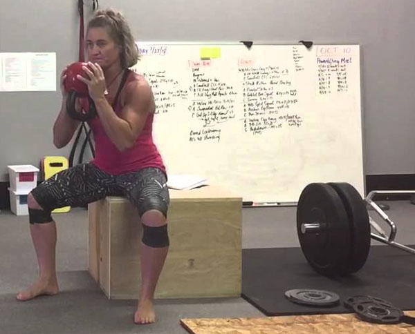 goblet box squat