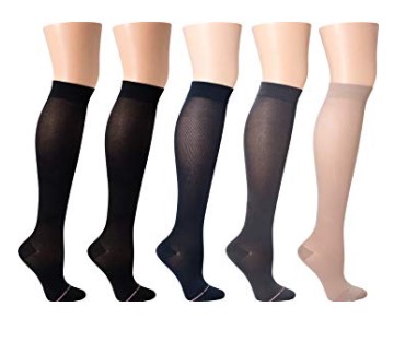 Dr. Motion Women's Compression Ultra Thin Liner Knee High Socks