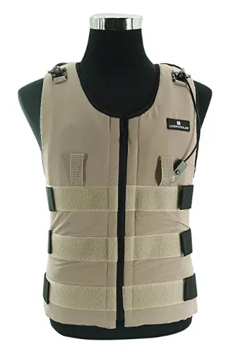 Ice Water Circulating Cooling Vest Tan Detachable Bladder