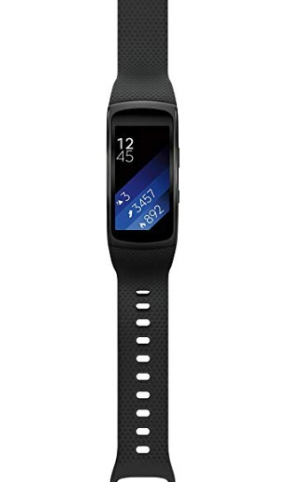 The Samsung Gear Fit 2 fitness watch has a comfortable adjustable band.