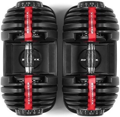 Bowflex SelectTech 552 Dumbbells are adjustable with a few simple clicks