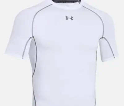 The Under Armour Heatgear shirt features flexible construction.