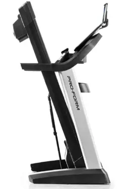 The ProForm 9000 treadmill folds for easier storage.