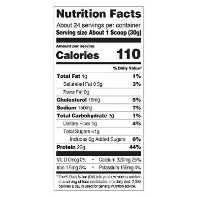 quest nutrition label