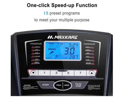 MaxKare Folding Treadmill Electric Motorized Running Machine Display