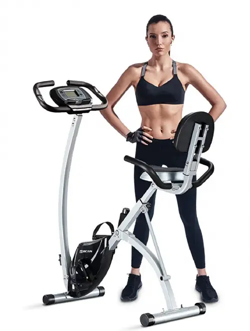 upright exercise bike with large seat