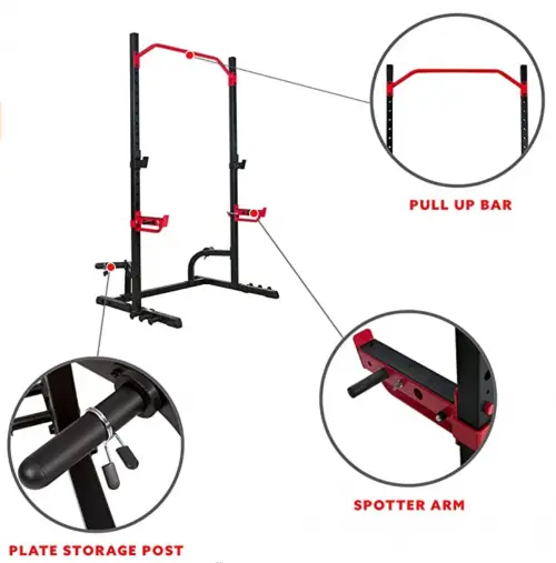 Sunny Health & Fitness Power Zone Squat Stand Rack Power Cage 2