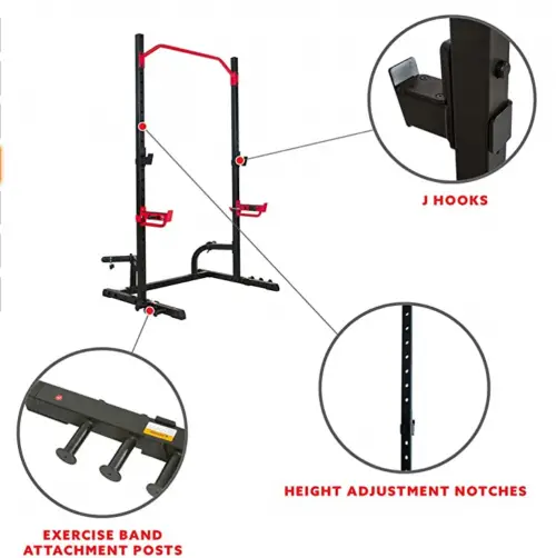 Sunny Health & Fitness Power Zone Squat Stand Rack Power Cage 3