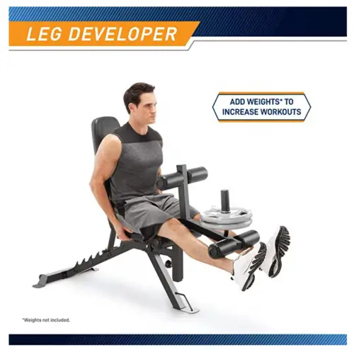 Marcy Adjustable 6 Position Utility Bench with Leg Developer and High Density Foam Padding  2