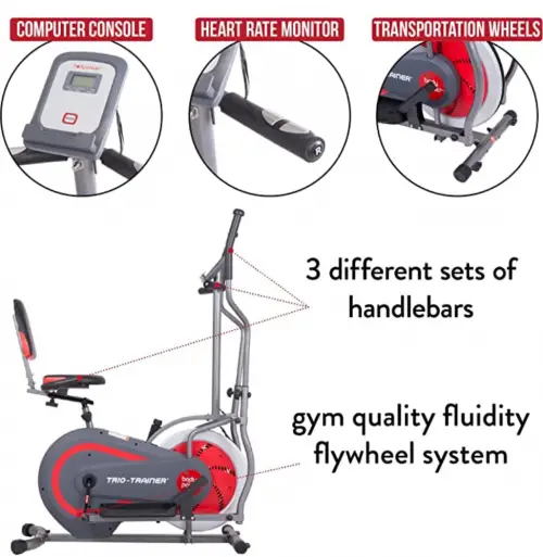 Body Power Trio Trainer Machine 3 in 1 Elliptical Trainer