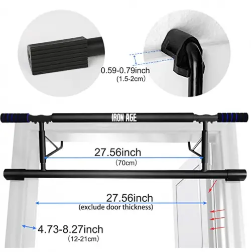 IRON AGE Pull Up Bar for Doorway  2 3