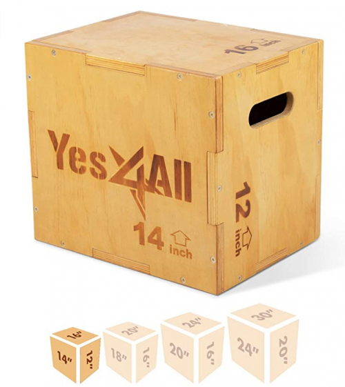 Yes4All Wood Plyo Box/Wooden Plyo Box for Exercise