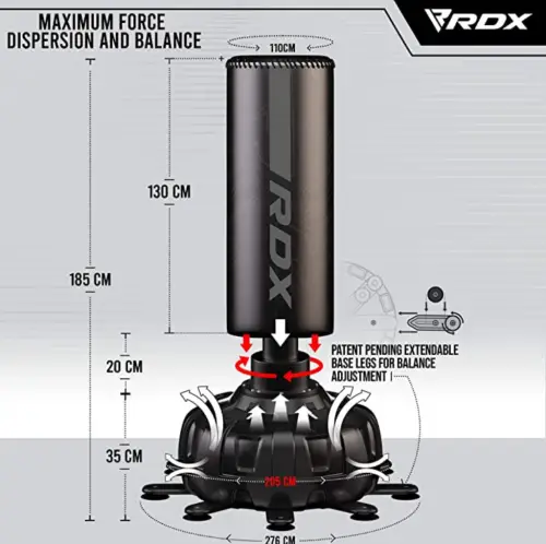 RDX Freestanding Punching Bag with Gloves 2