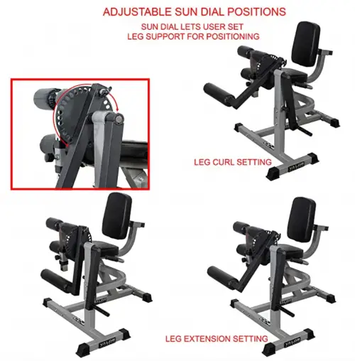 Valor Fitness CC-4 Adjustable Leg Curl/Extension Machine