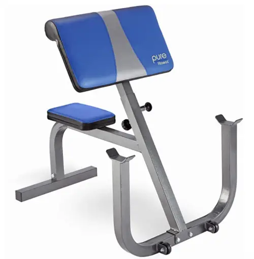 Pure Fitness Adjustable Preacher Curl Weight Bench