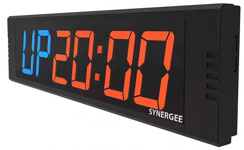 Synergee 8.5" Premium LED Programmable Crossfit Interval Wall Timer Gym Timer with Wireless Remote