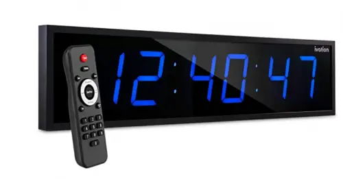 Ivation Huge 24" Inch Large Big Oversized Digital LED Clock with Stopwatch