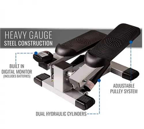 DMI Under Desk Stair Stepper to use as Exercise Equipment or Physical Therapy with Digital Monitor and Step Tracker