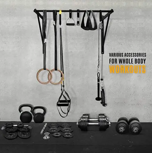Yes4All Heavy Duty Wall Mounted Pull Up Bar for Crossfit Training