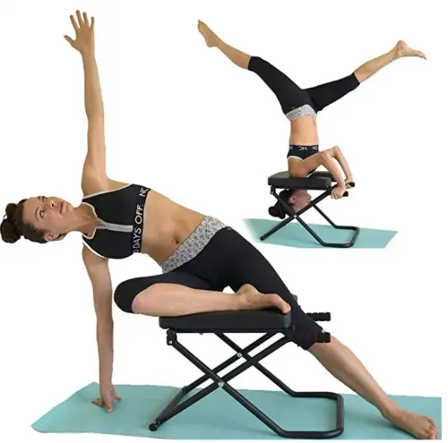 SISYAMA Inversion Bench Yoga Headstand Chair Longer+Wider+Bigger Feet Up Trainer
