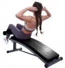 Finer Form Sit Up Bench with Reverse Crunch Handle for Ab Exercises
