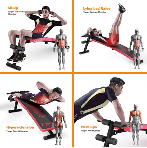 GYMAX Adjustable Sit up Bench