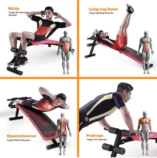 GYMAX Adjustable Sit up Bench