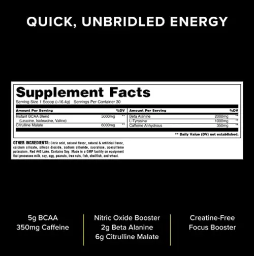 Animal Fury - Pre Workout Powder Supplement for Energy and Focus