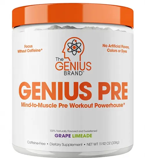 Genius Pre Workout Powder – All Natural Nootropic Preworkout