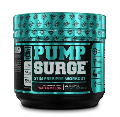 PUMPSURGE Caffeine Free Pump & Nootropic Pre Workout Supplement