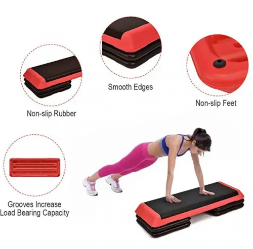 Goplus 43'' Adjustable Fitness Aerobic Step Stepper Platform