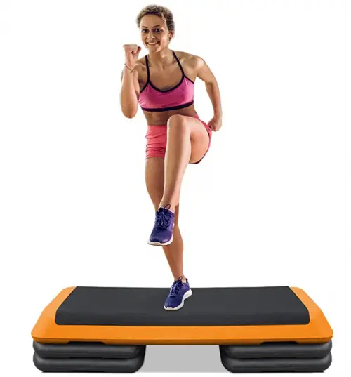 MaxKare Steppers Aerobic Exercise Height Adjustable Exercise Platform with 4 Risers