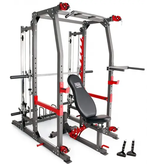 Marcy Pro Smith Machine Weight Bench Home Gym Total Body Workout Training System