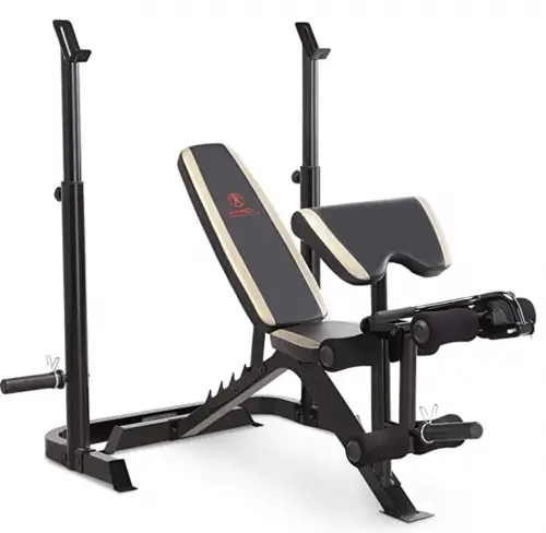 Marcy Adjustable Olympic Weight Bench with Leg Developer and Squat Rack MD-879