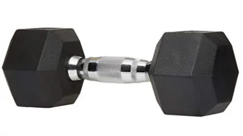 AmazonBasics Rubber Hex Dumbbell