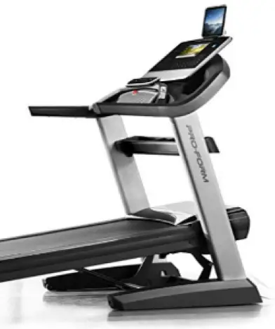 The ProForm 9000 treadmill has a 10 inch HD touch screen.