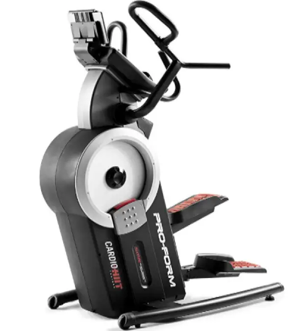 The ProForm Cardio HIIT trainer uses adjustable safety feet.