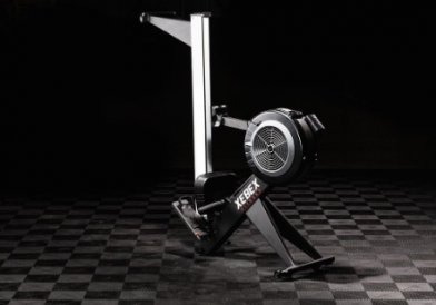 The Xebex Air Rower can be folded for easy storage.