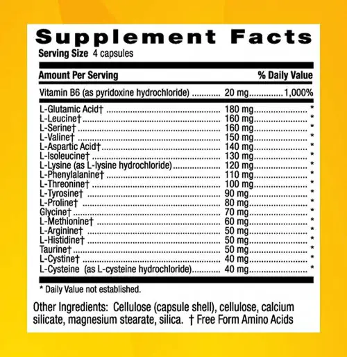 Country Life Max Amino with Vitamin B6 label